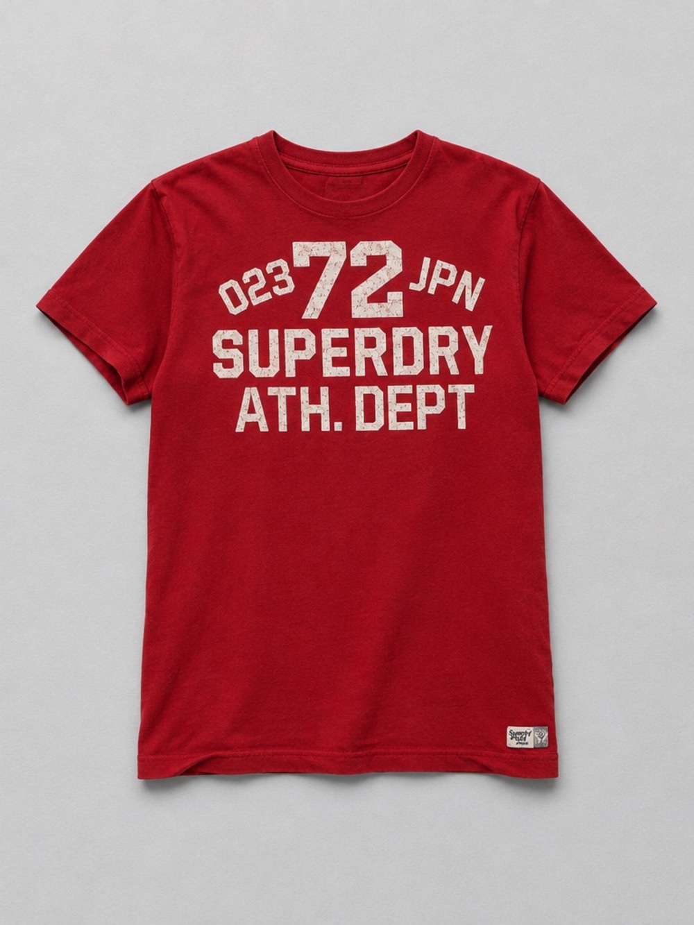 Superdry Red Graphic '72 Ath. Dept' Crew Neck T-Shirt L (XL)